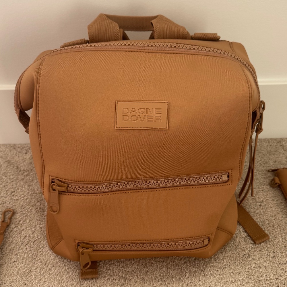 Dagne Dover Indi Neoprene Diaper Backpack, Sz Medium, Color Camel - Picture 2 of 10